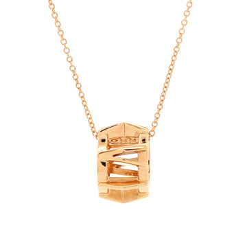 Tiffany & Co. Atlas X Open Pendant Necklace 18K Rose Gold