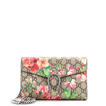 Gucci Dionysus Chain Wallet Blooms Print GG Coated Canvas Small
