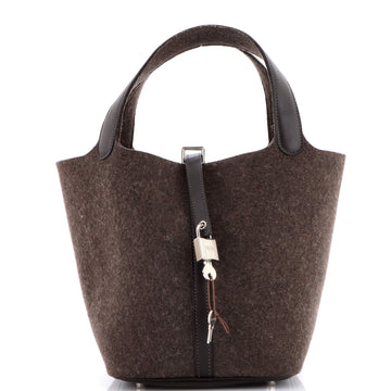 Hermes Picotin Lock Bag Felt with Leather MM