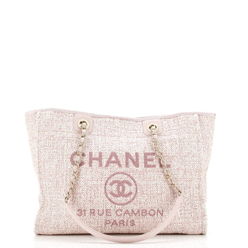 Chanel Deauville Tote Raffia with Glitter Detail Small