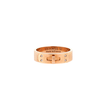 Hermes Kelly Ring 18K Rose Gold with Diamonds PM