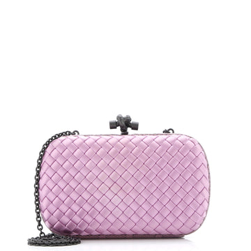 Bottega Veneta Box Knot Clutch Intrecciato Satin Small