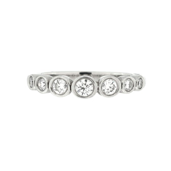 Tiffany & Co. Tiffany Jazz Graduated Band Ring Platinum and Diamonds