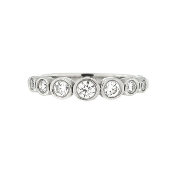 Tiffany & Co. Tiffany Jazz Graduated Band Ring Platinum and Diamonds