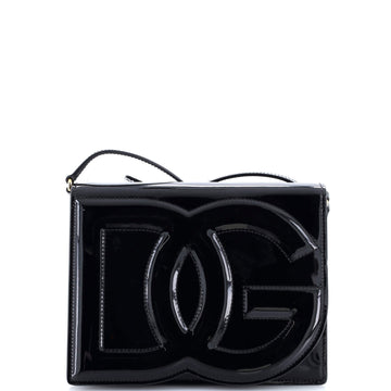 Dolce & Gabbana DG Logo Flap Shoulder Bag Leather Small