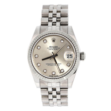 Oyster Perpetual Datejust Automatic Watch Stainless Steel and White Gold with Diamond Markers 31
