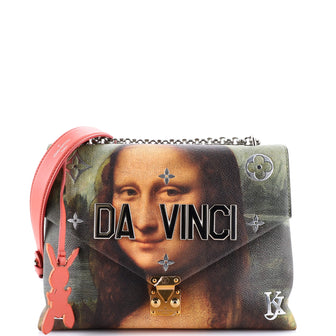 Louis Vuitton Chain Shoulder Bag Limited Edition Jeff Koons Da Vinci Print Canvas
