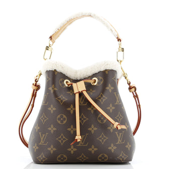 Louis Vuitton NeoNoe Handbag Monogram Canvas with Shearling BB