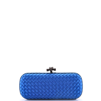Bottega Veneta Box Knot Clutch Intrecciato Silk Faille Long