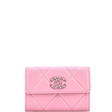 Chanel 19 Flap Wallet Quilted Lambskin Small