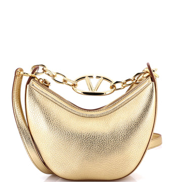 Valentino Garavani Vlogo Moon Hobo Leather Mini
