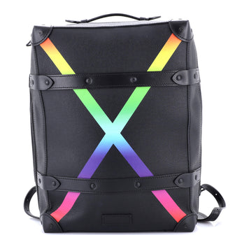 Louis Vuitton Soft Trunk Backpack Rainbow Taiga Leather PM