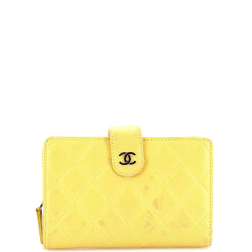 Chanel CC French Wallet Quilted Lambskin