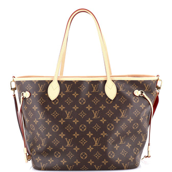 Louis Vuitton Neverfull Bandouliere Inside Out Monogram Canvas and Textile MM