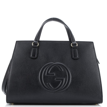 Gucci Soho Convertible Top Handle Satchel Leather Medium
