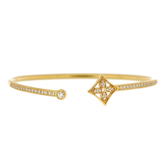 Louis Vuitton Idylle Blossom Twist Cuff Bracelet 18K Yellow Gold with Pave Diamonds