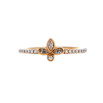 Tiffany & Co. Fleur de Lis Flower Ring 18K Rose Gold and Diamonds