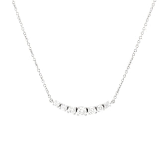 Tiffany & Co. East-West Pendant Necklace Platinum with Diamonds 0.37CT