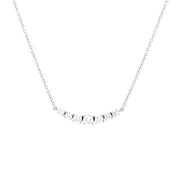 Tiffany & Co. East-West Pendant Necklace Platinum with Diamonds 0.37CT