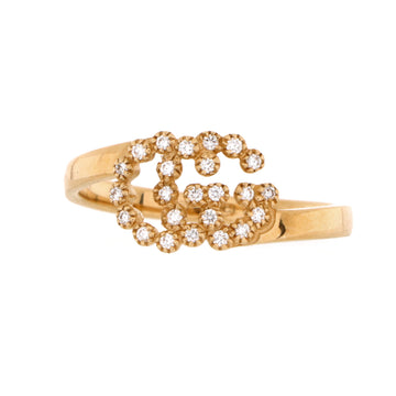 Gucci GG Running Ring 18K Yellow Gold with Diamonds