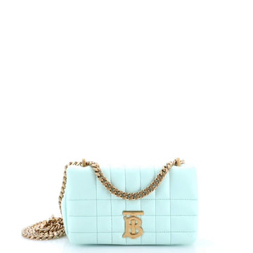 Burberry Lola Shoulder Bag Exploded Check Quilted Lambskin Mini