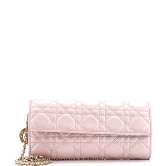 Christian Dior Lady Dior Croisiere Chain Wallet Cannage Quilt Lambskin