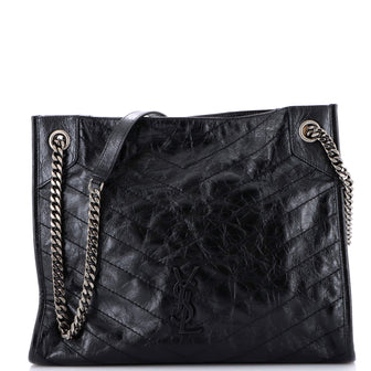 Saint Laurent Niki Shopping Tote Matelasse Chevron Leather Medium