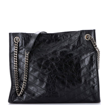 Saint Laurent Niki Shopping Tote Matelasse Chevron Leather Medium