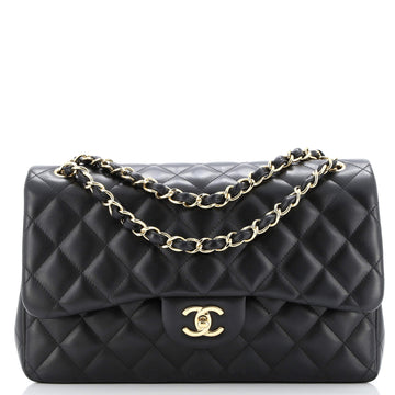 Chanel Classic Double Flap Bag Quilted Lambskin Jumbo
