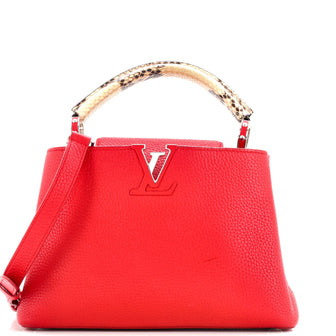 Louis Vuitton Capucines Bag Leather with Snakeskin BB