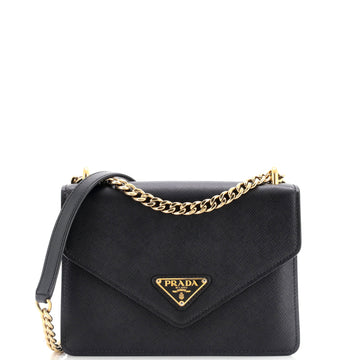 Prada Envelope Flap Chain Shoulder bag Saffiano Leather Small