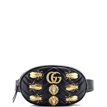 Gucci GG Marmont Belt Bag Embellished Matelasse Leather