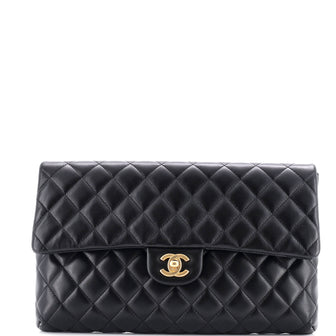 Chanel Classic Flap Clutch Quilted Lambskin