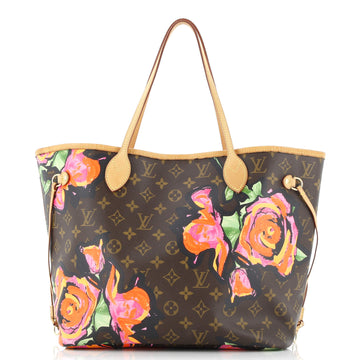 Louis Vuitton Neverfull Tote Limited Edition Monogram Roses MM