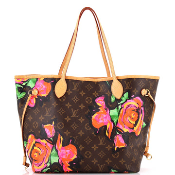 Louis Vuitton Neverfull Tote Limited Edition Monogram Roses MM