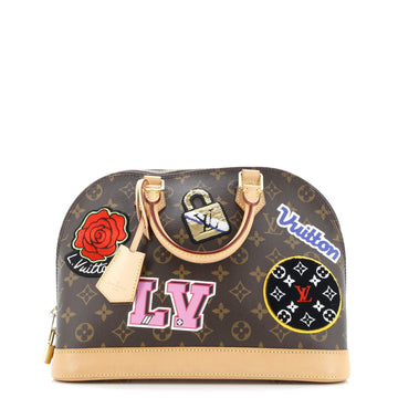 Louis Vuitton Alma Handbag Limited Edition Patches Monogram Canvas PM