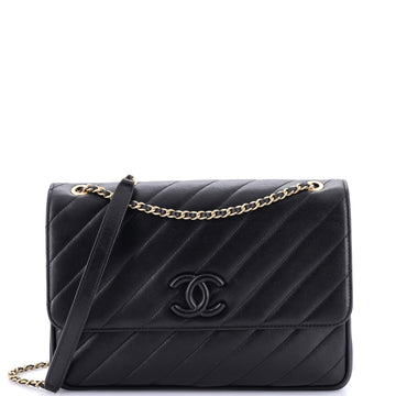 Chanel Paris-Salzburg Coco Vintage Flap Bag Diagonal Quilted Lambskin Jumbo