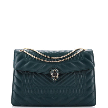 Bvlgari Serpenti Forever Shoulder Bag Quilted Leather Medium