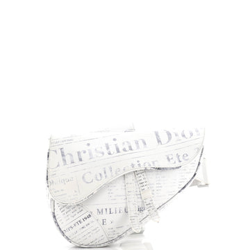 Christian Dior Daniel Arsham Saddle Crossbody Bag Printed Leather