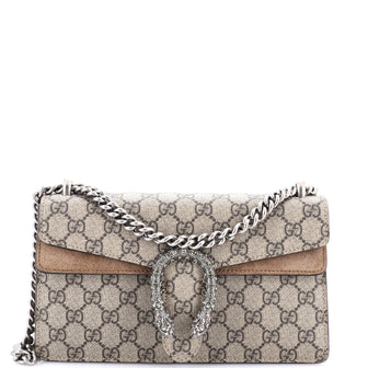 Gucci Dionysus Bag GG Coated Canvas with Crystal Embellished Metal Small