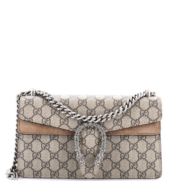 Gucci Dionysus Bag GG Coated Canvas with Crystal Embellished Metal Small
