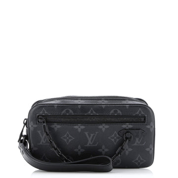 Louis Vuitton Pochette Volga Monogram Eclipse Canvas