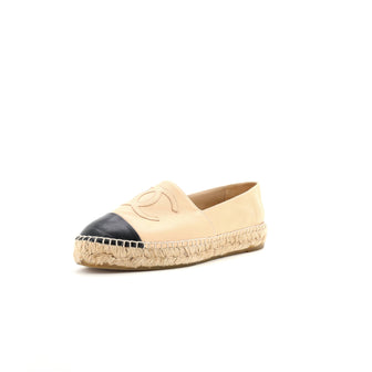 Chanel Women's CC Cap Toe Espadrilles Leather