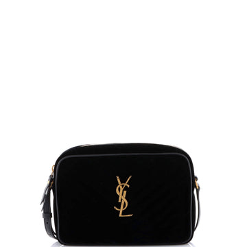 Saint Laurent Lou Camera Bag Matelasse Chevron Velvet Small
