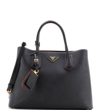 Prada Cuir Double Tote Saffiano Leather Small