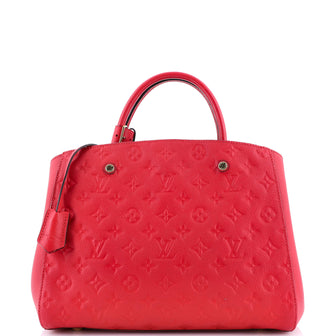 Louis Vuitton Montaigne Handbag Monogram Empreinte Leather MM