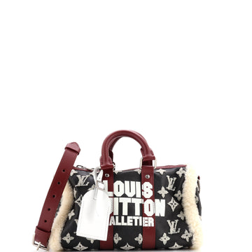 Louis Vuitton Shearling Keepall Bandouliere Bag Malletier Monogram Leather 25