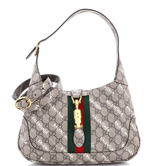Gucci x Balenciaga The Hacker Project Jackie 1961 Hobo GG Coated Canvas Small