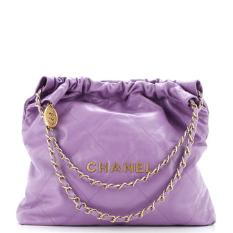 Chanel 22 Chain Hobo Quilted Calfskin Medium