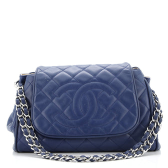 Chanel Timeless Accordion Flap Bag Quilted Caviar